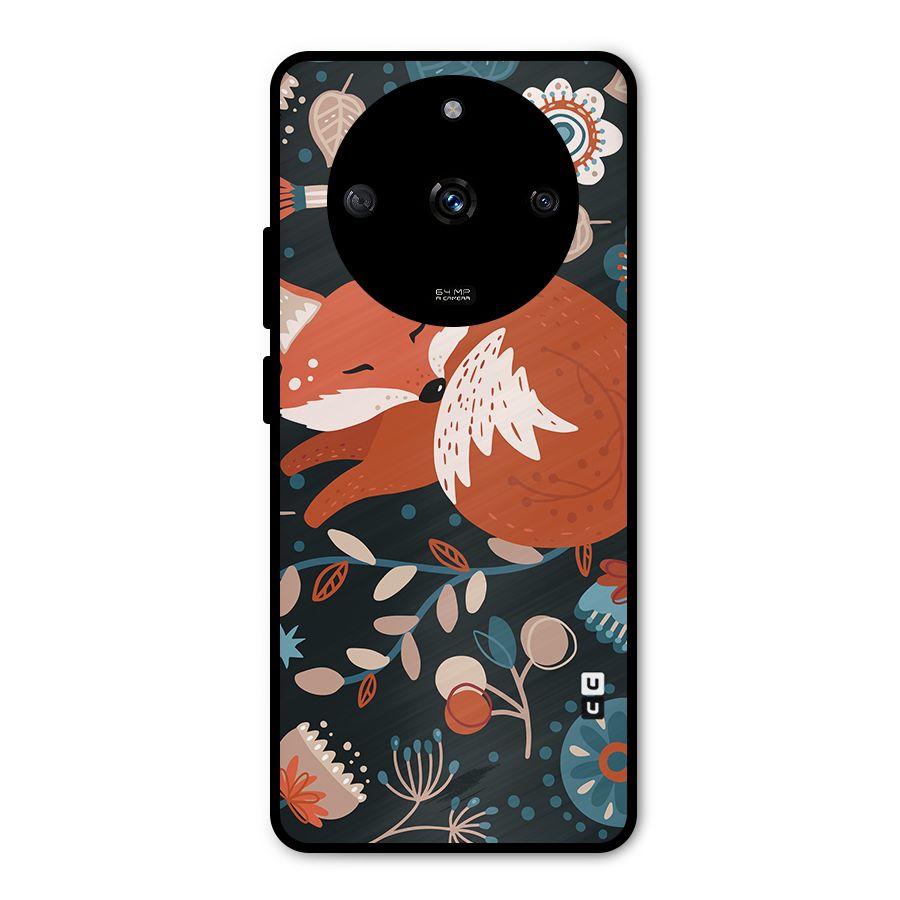 Nordic Arts Sleeping Fox Metal Back Case for Realme Narzo 60 5G