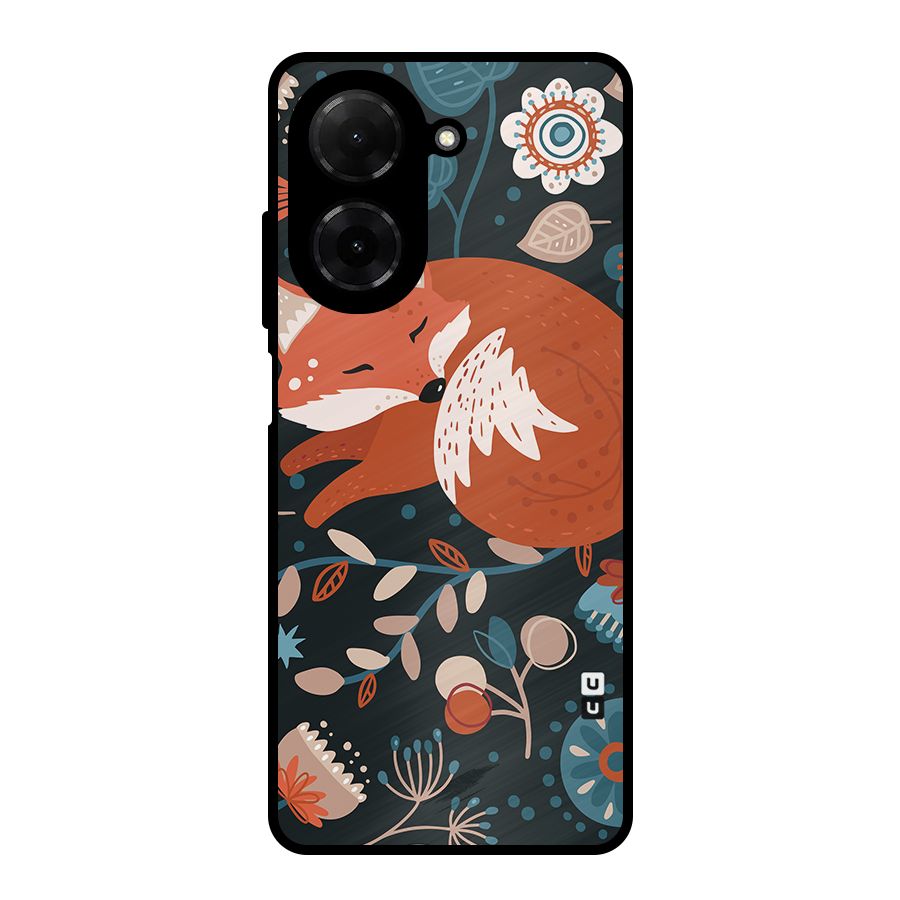 Nordic Arts Sleeping Fox Metal Back Case for Redmi A5 4G