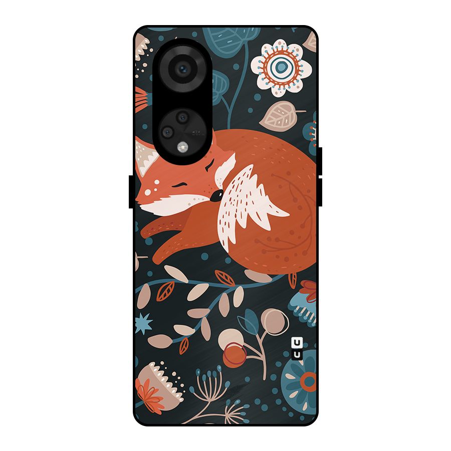 Nordic Arts Sleeping Fox Metal Back Case for Reno8 T 5G