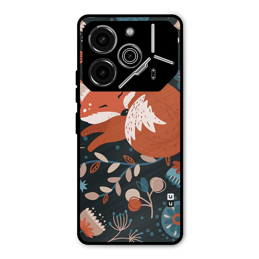 Nordic Arts Sleeping Fox Metal Back Case for Tecno Pova 6 Pro