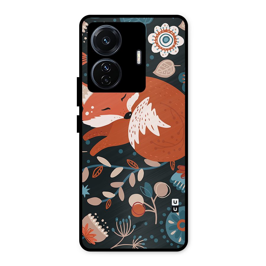Nordic Arts Sleeping Fox Metal Back Case for Vivo T1 Pro