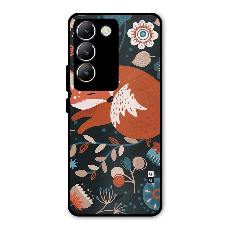 Nordic Arts Sleeping Fox Metal Back Case for Vivo T3 5G