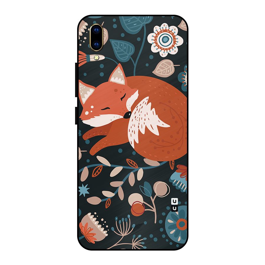 Nordic Arts Sleeping Fox Metal Back Case for Vivo V11 Pro