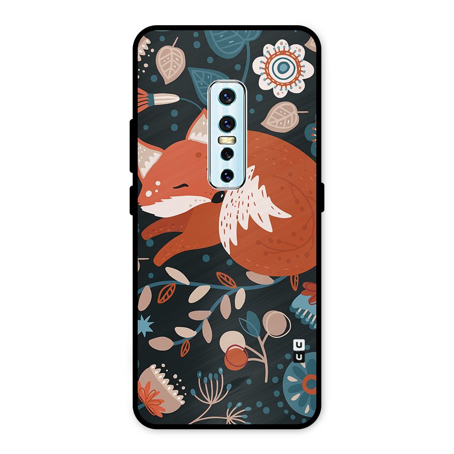 Nordic Arts Sleeping Fox Metal Back Case for Vivo V17 Pro