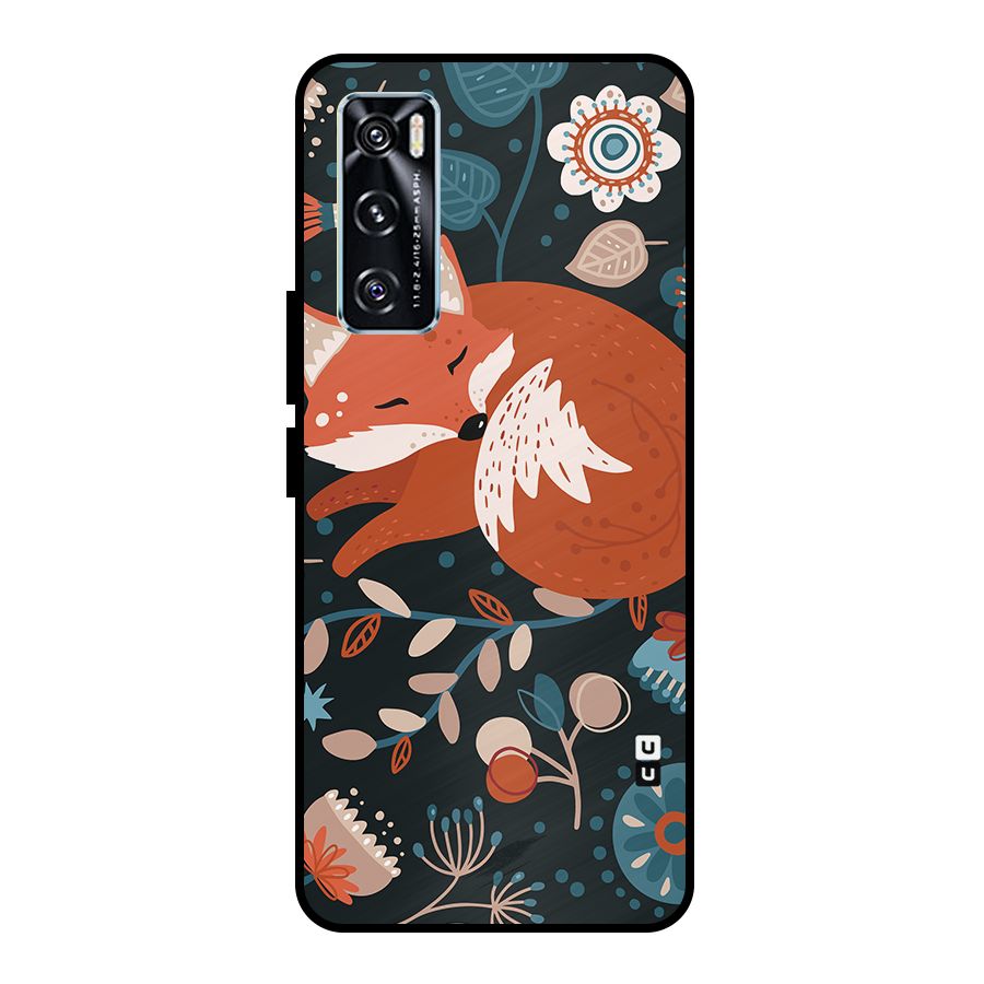 Nordic Arts Sleeping Fox Metal Back Case for Vivo V20 SE