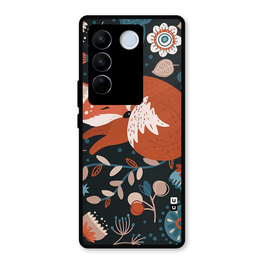 Nordic Arts Sleeping Fox Metal Back Case for Vivo V27