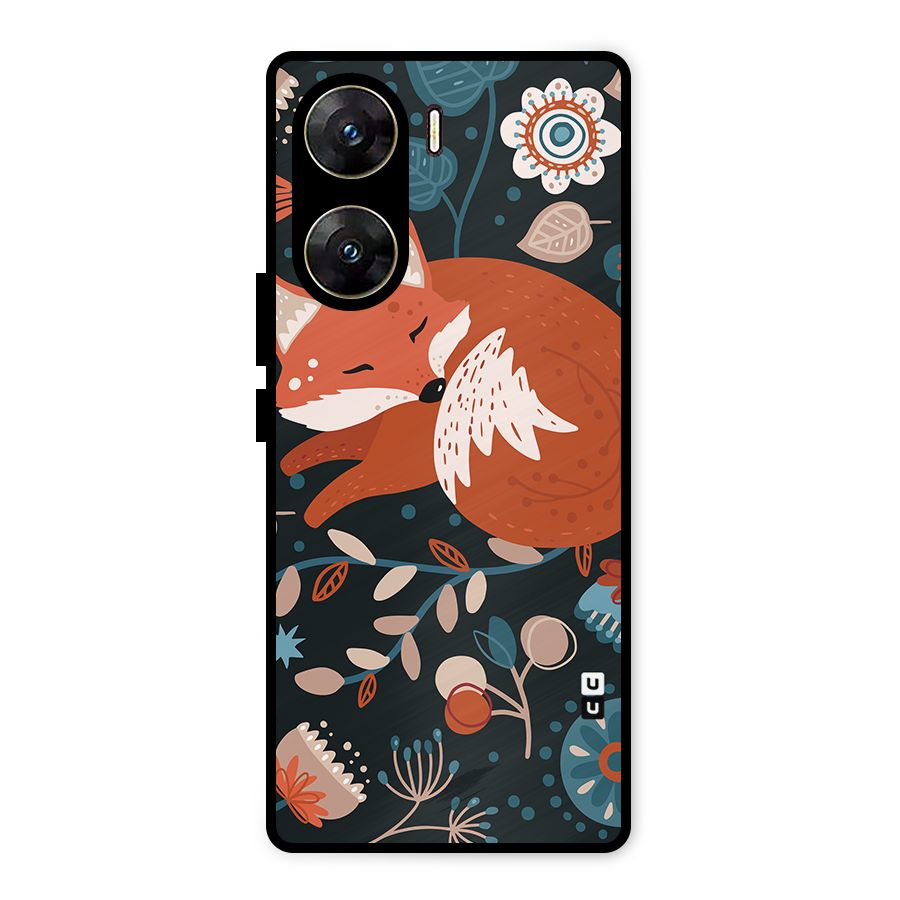 Nordic Arts Sleeping Fox Metal Back Case for Vivo V29e