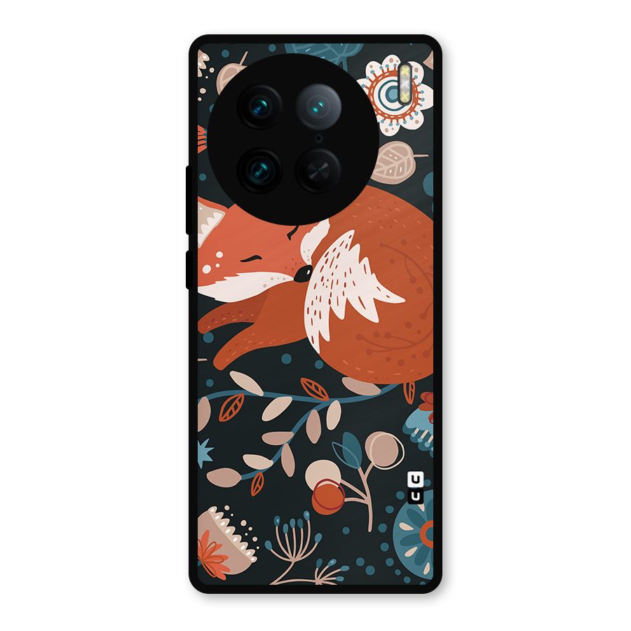 Nordic Arts Sleeping Fox Metal Back Case for Vivo X90 Pro