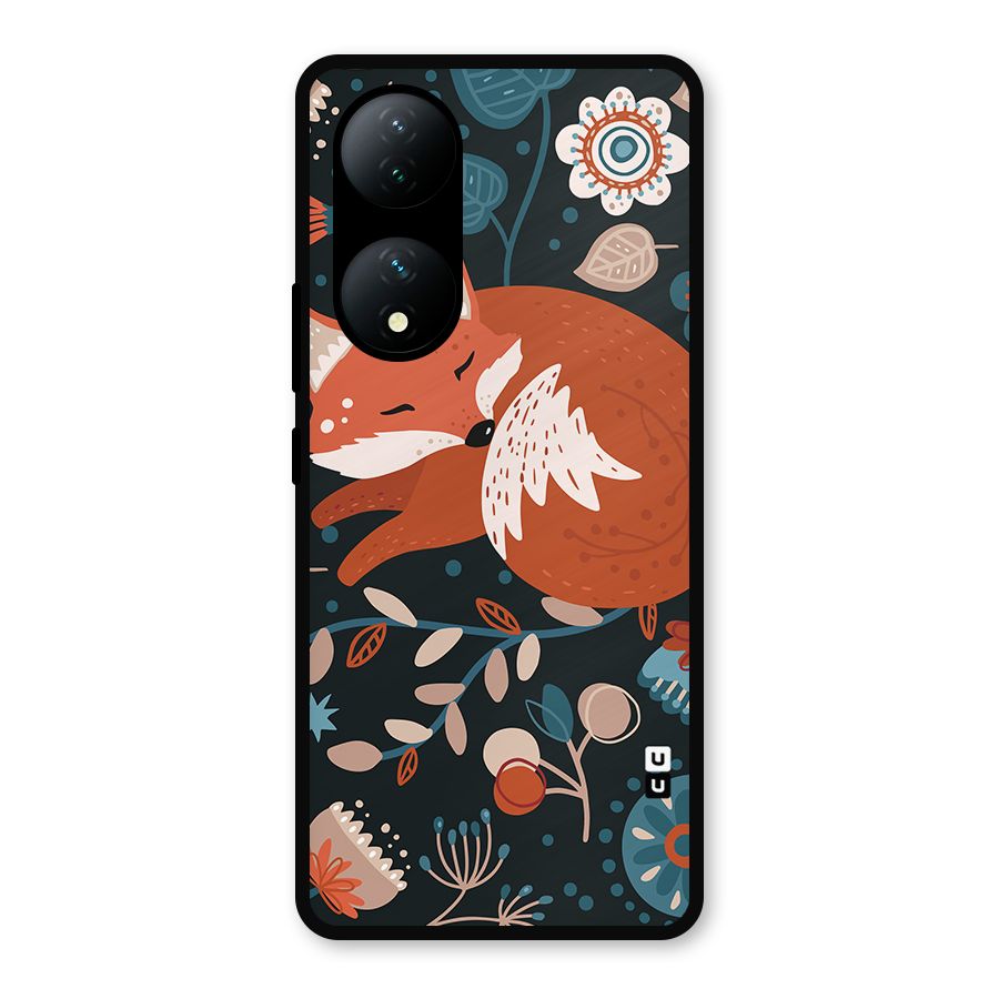 Nordic Arts Sleeping Fox Metal Back Case for Vivo Y100a