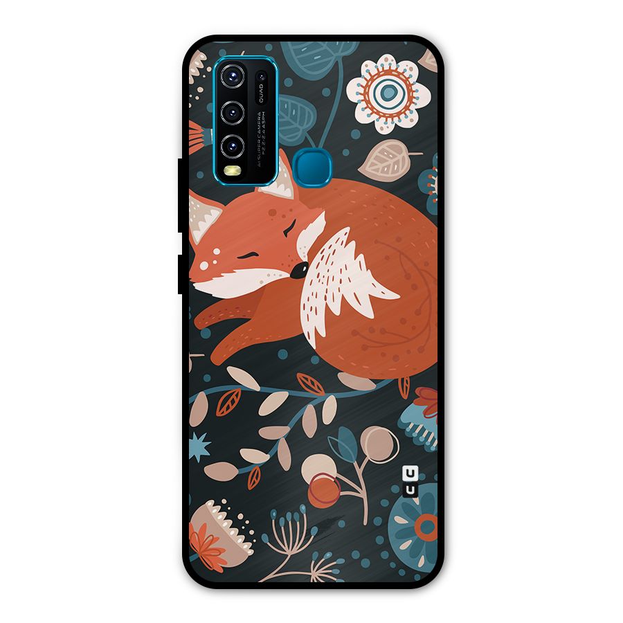Nordic Arts Sleeping Fox Metal Back Case for Vivo Y30