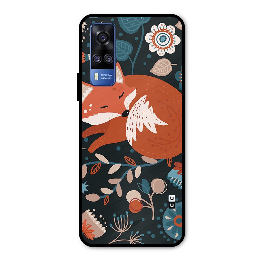 Nordic Arts Sleeping Fox Metal Back Case for Vivo Y31