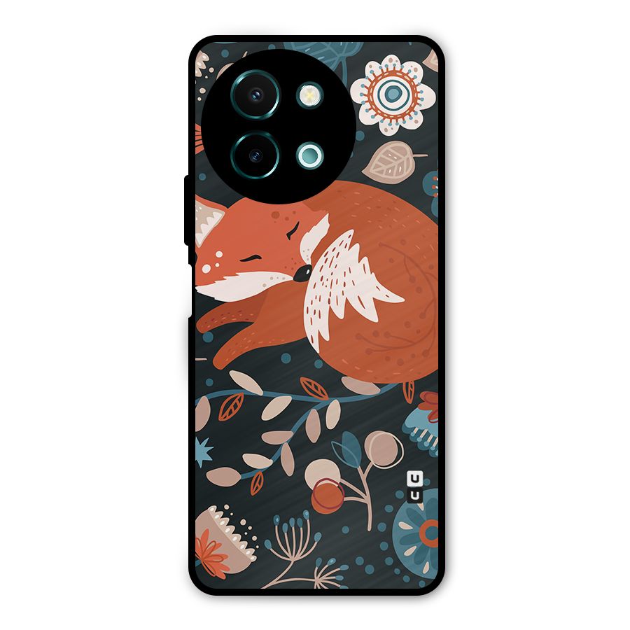 Nordic Arts Sleeping Fox Metal Back Case for Vivo Y58
