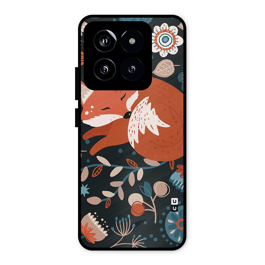 Nordic Arts Sleeping Fox Metal Back Case for Xiaomi 14