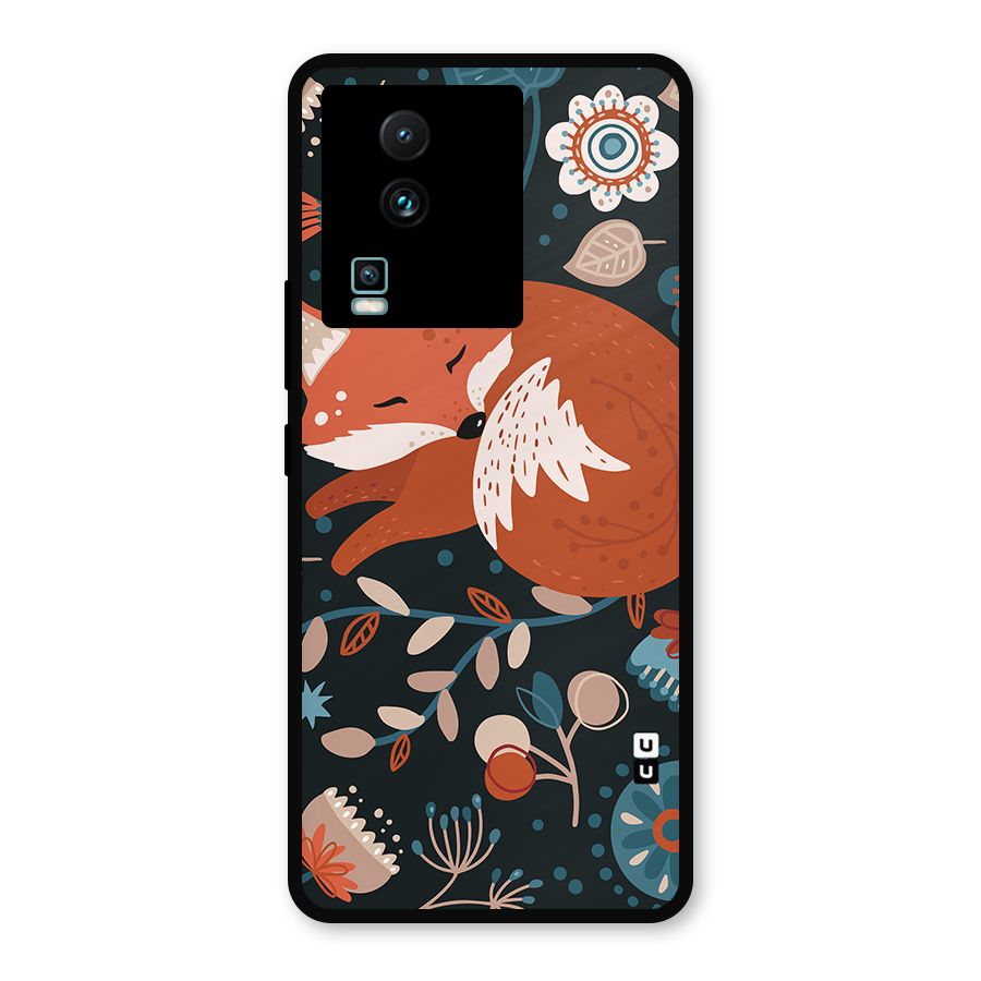Nordic Arts Sleeping Fox Metal Back Case for iQOO Neo 7 Pro
