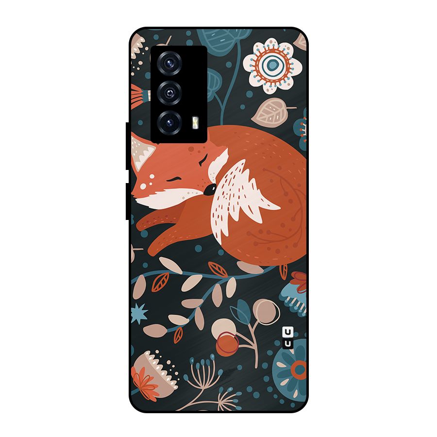Nordic Arts Sleeping Fox Metal Back Case for iQOO Z5