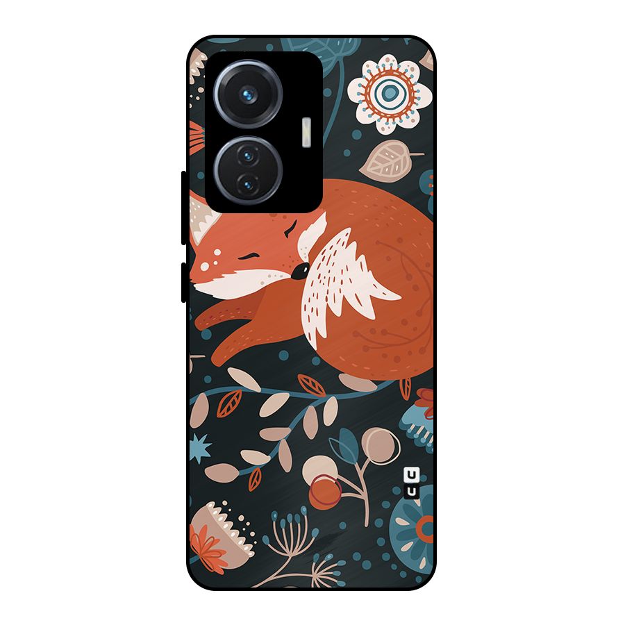 Nordic Arts Sleeping Fox Metal Back Case for iQOO Z6 44W