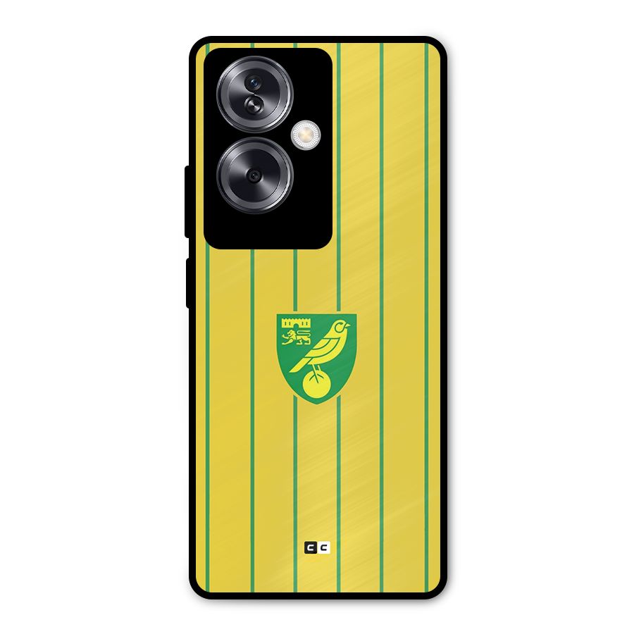 Norwich City Metal Back Case for Oppo A79 5G