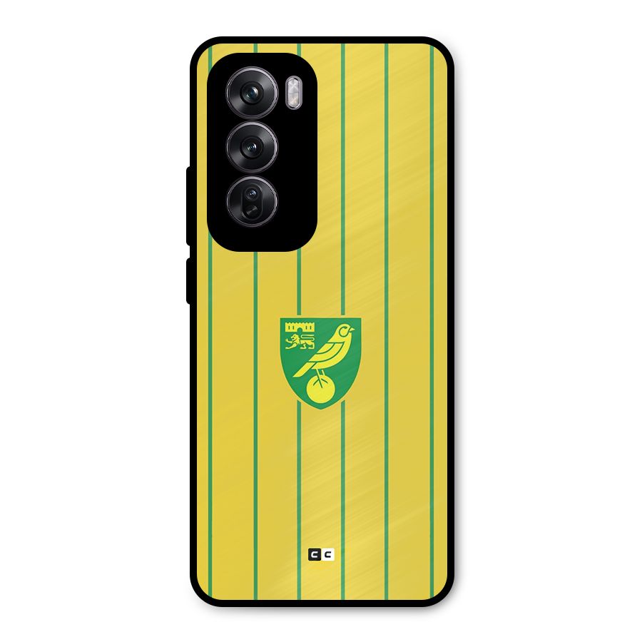 Norwich City Metal Back Case for Oppo Reno12 Pro