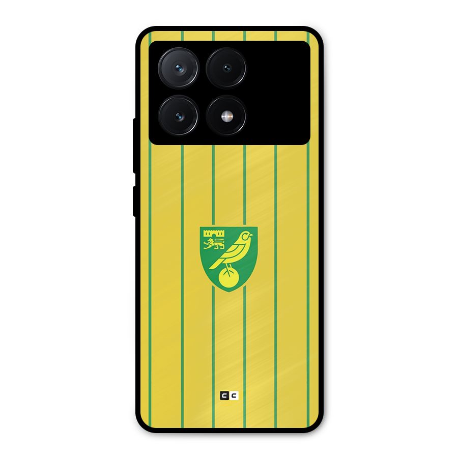 Norwich City Metal Back Case for Poco X6 Pro