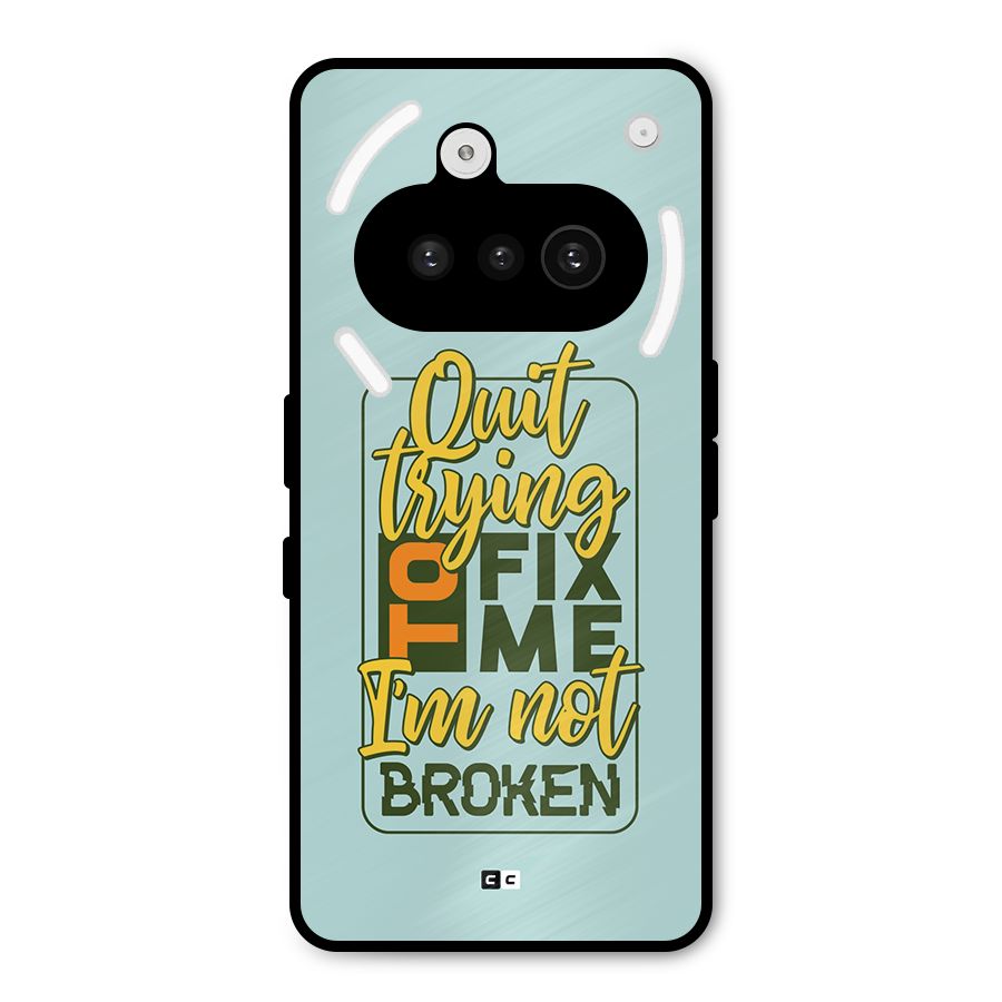 Not Broken Metal Back Case for Nothing Phone 3a