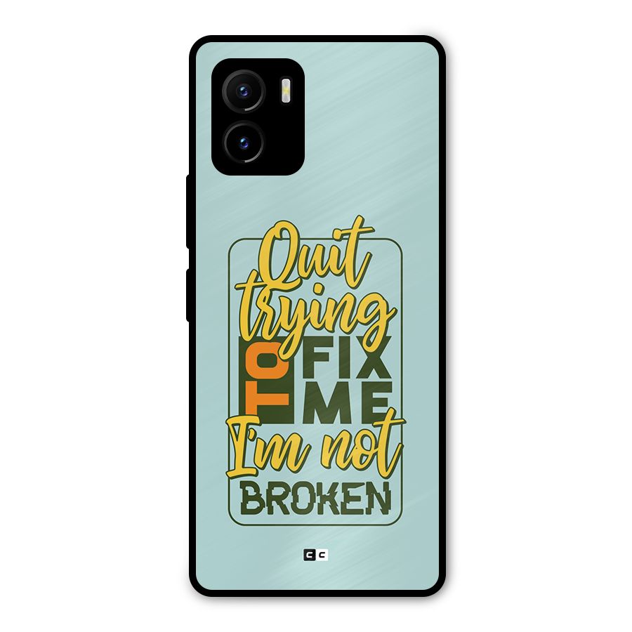Not Broken Metal Back Case for Vivo Y15s