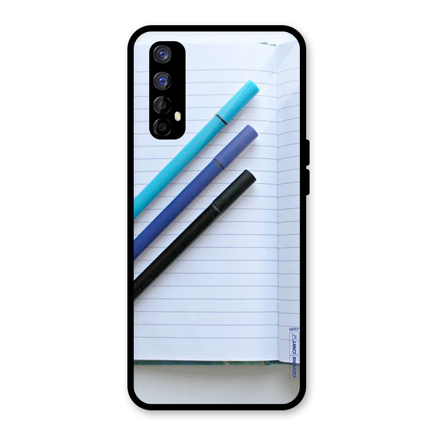 Notebook And Pens Glass Back Case for Realme 7