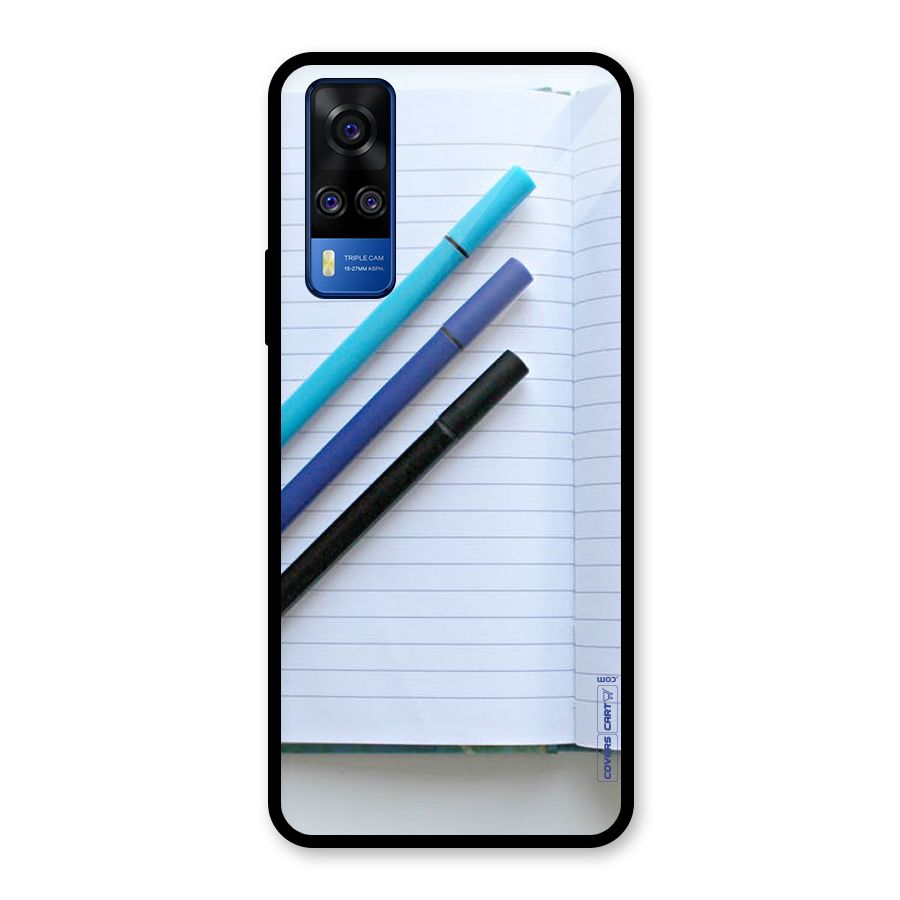 Notebook And Pens Glass Back Case for Vivo Y31