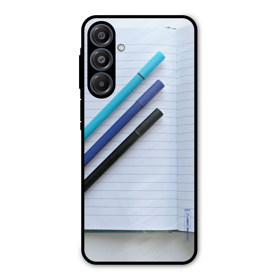 Notebook And Pens Metal Back Case for Galaxy A16 5G