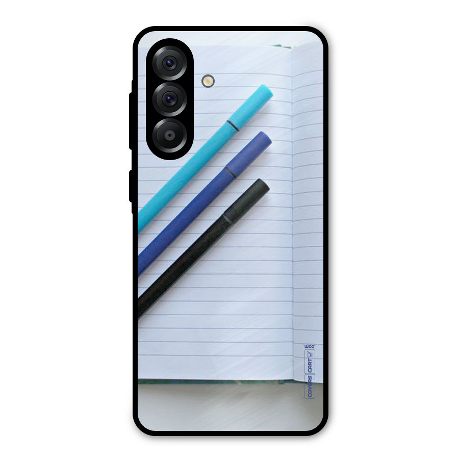 Notebook And Pens Metal Back Case for Galaxy A56