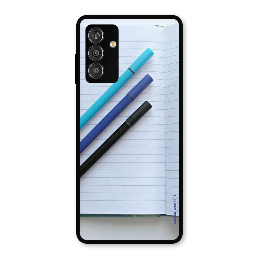 Notebook And Pens Metal Back Case for Galaxy F13