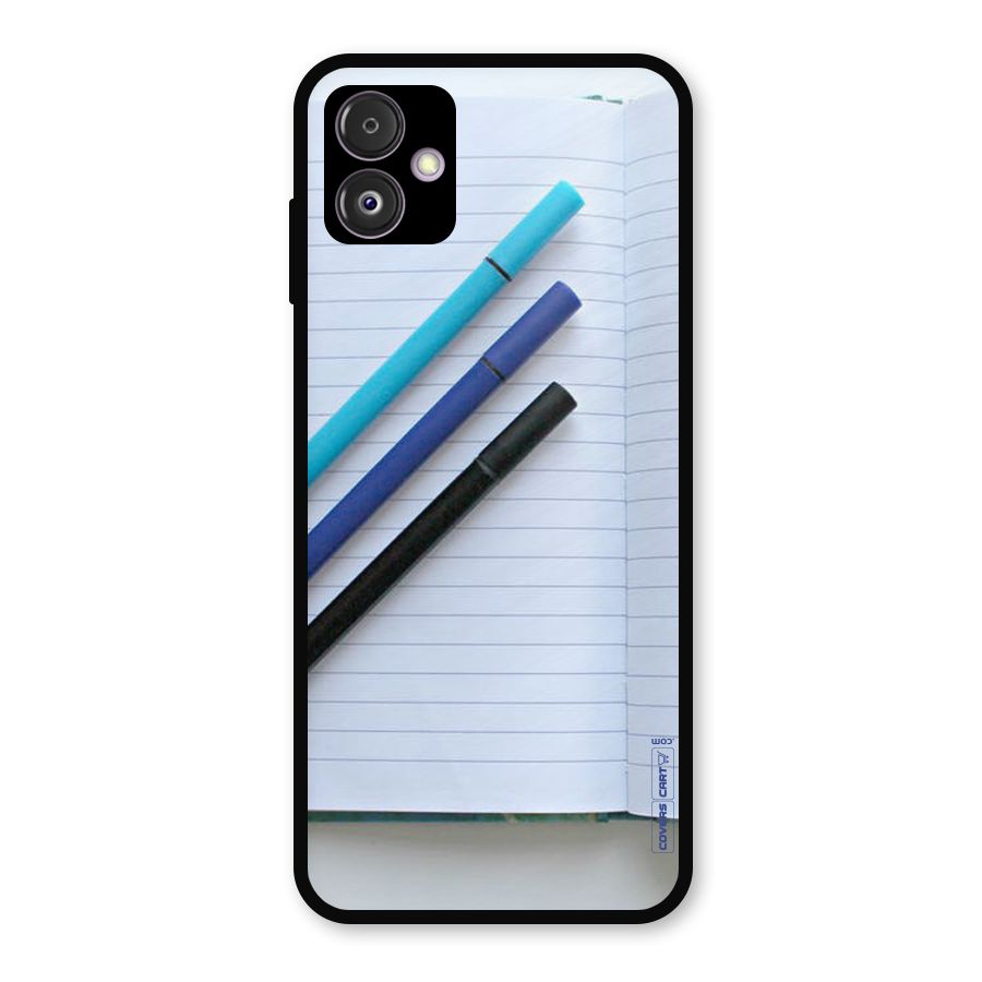 Notebook And Pens Metal Back Case for Galaxy F14