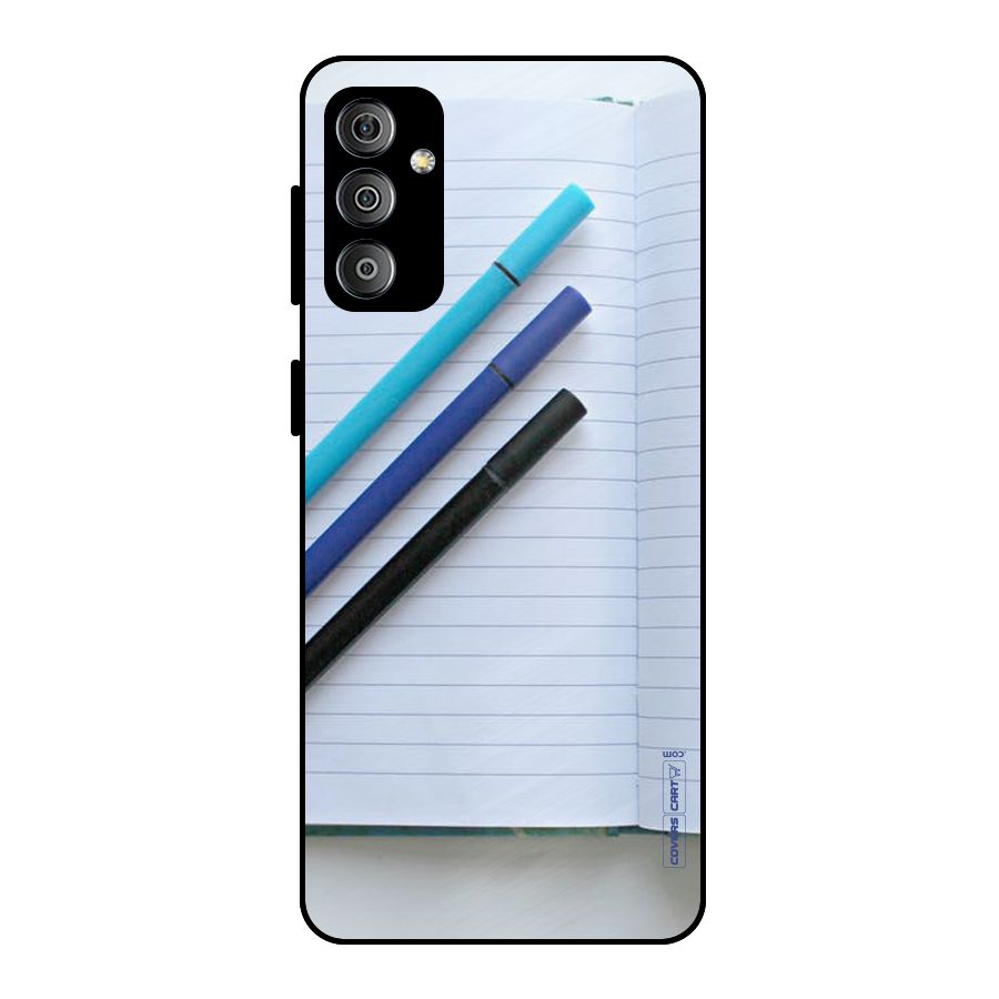 Notebook And Pens Metal Back Case for Galaxy F23