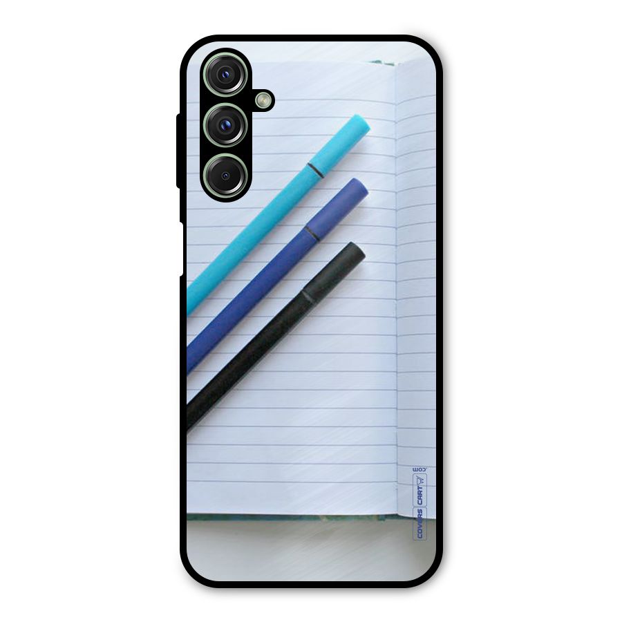 Notebook And Pens Metal Back Case for Galaxy F34