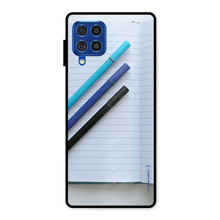 Notebook And Pens Metal Back Case for Galaxy F62