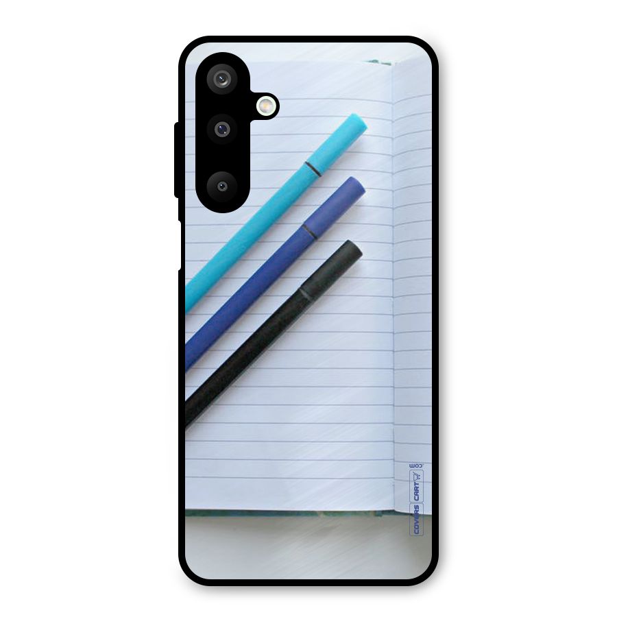 Notebook And Pens Metal Back Case for Galaxy M16