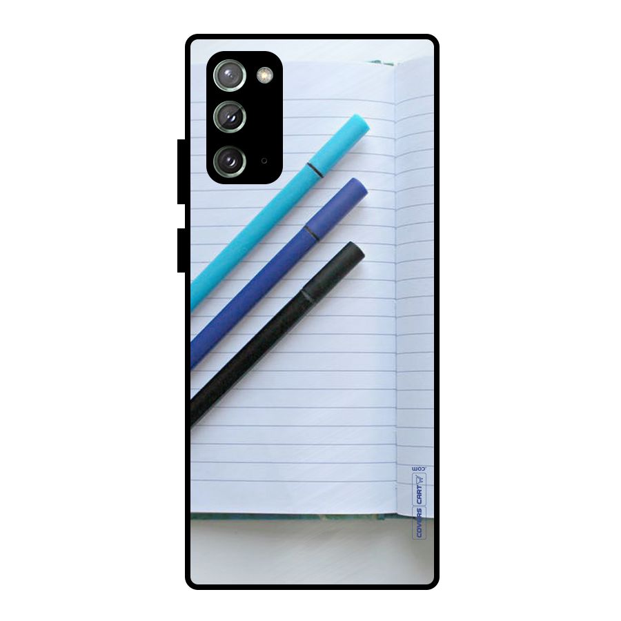 Notebook And Pens Metal Back Case for Galaxy Note 20