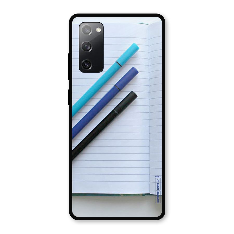 Notebook And Pens Metal Back Case for Galaxy S20 FE