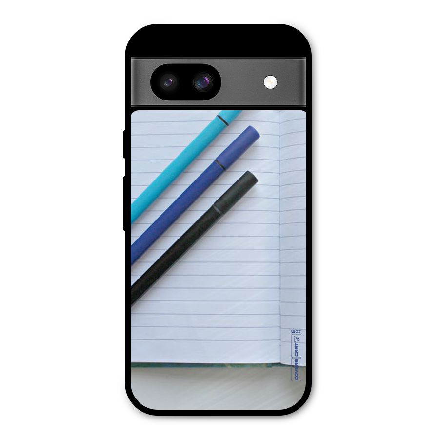 Notebook And Pens Metal Back Case for Google Pixel 8a