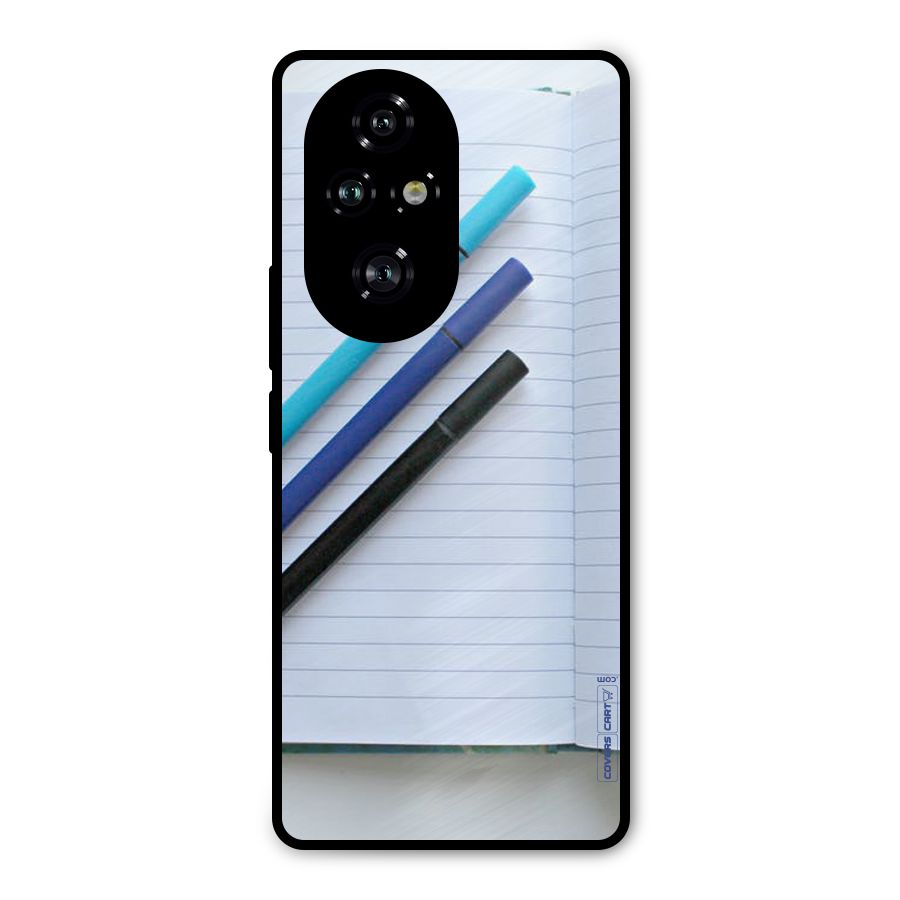 Notebook And Pens Metal Back Case for Honor 200 Pro