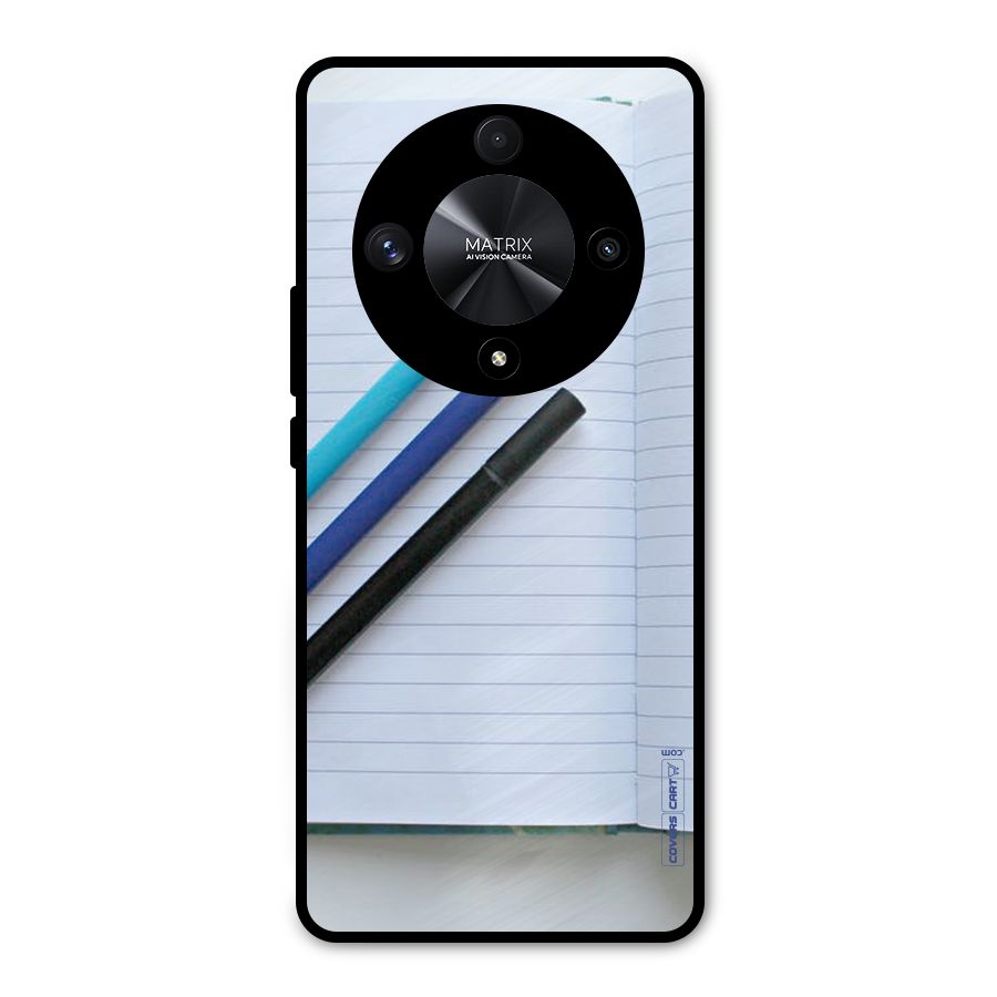 Notebook And Pens Metal Back Case for Honor X9b