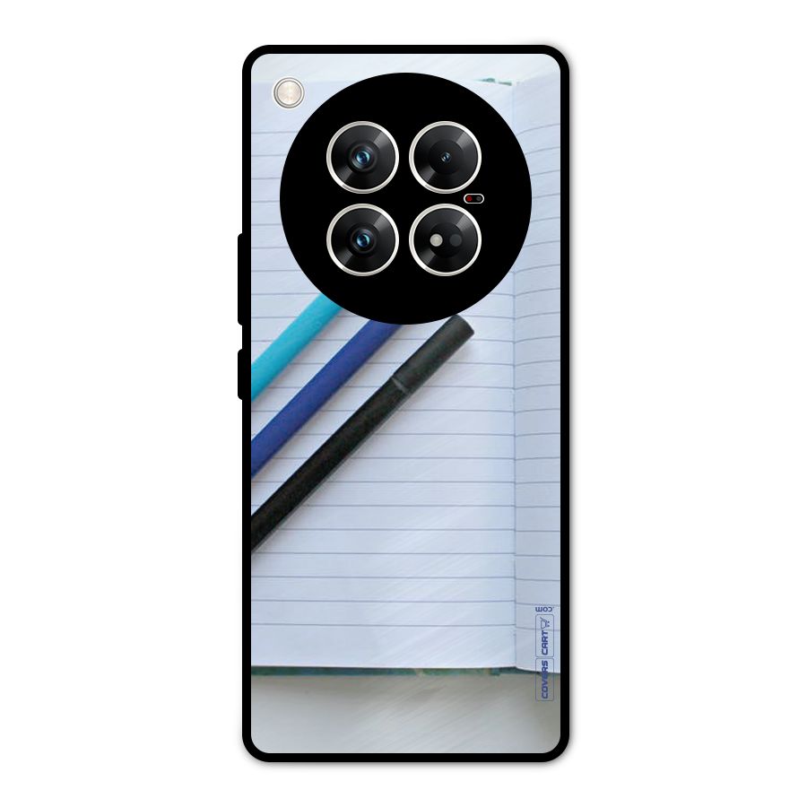 Notebook And Pens Metal Back Case for Infinix Zero 40 5G
