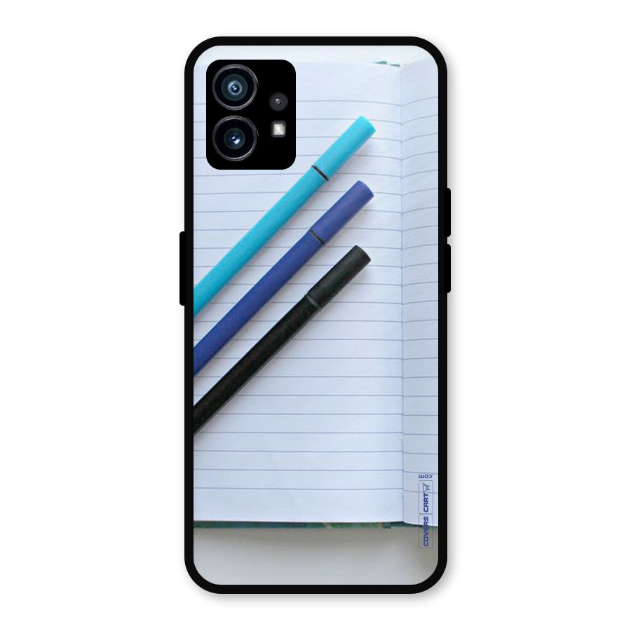 Notebook And Pens Metal Back Case for Nothing Phone 1