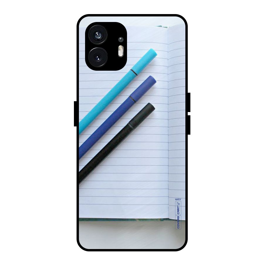 Notebook And Pens Metal Back Case for Nothing Phone 2