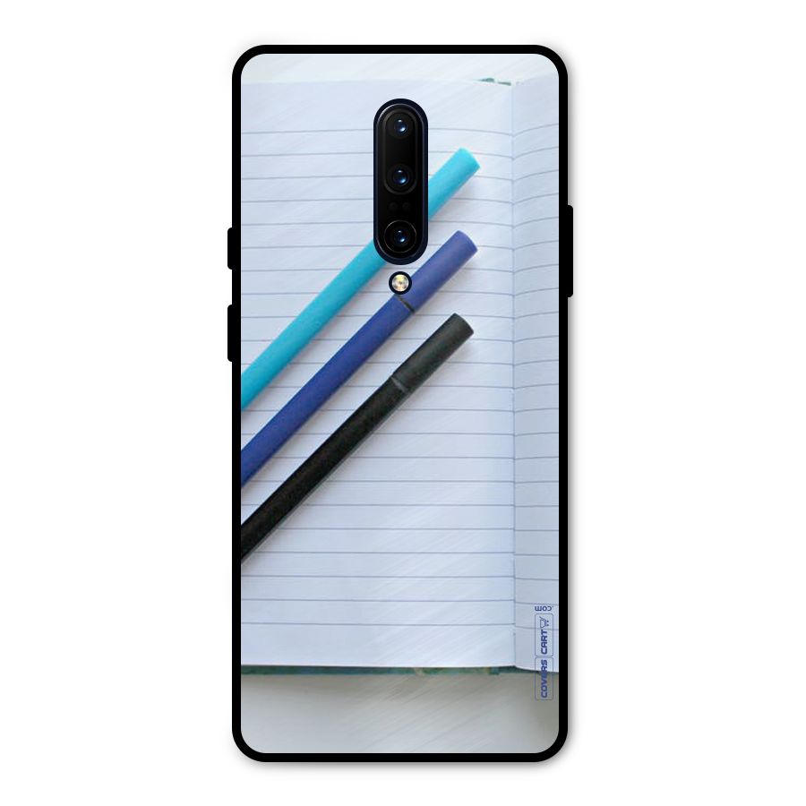 Notebook And Pens Metal Back Case for OnePlus 7 Pro