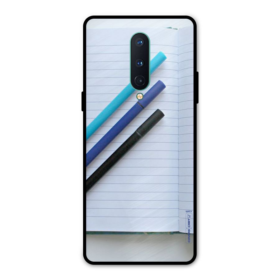 Notebook And Pens Metal Back Case for OnePlus 8