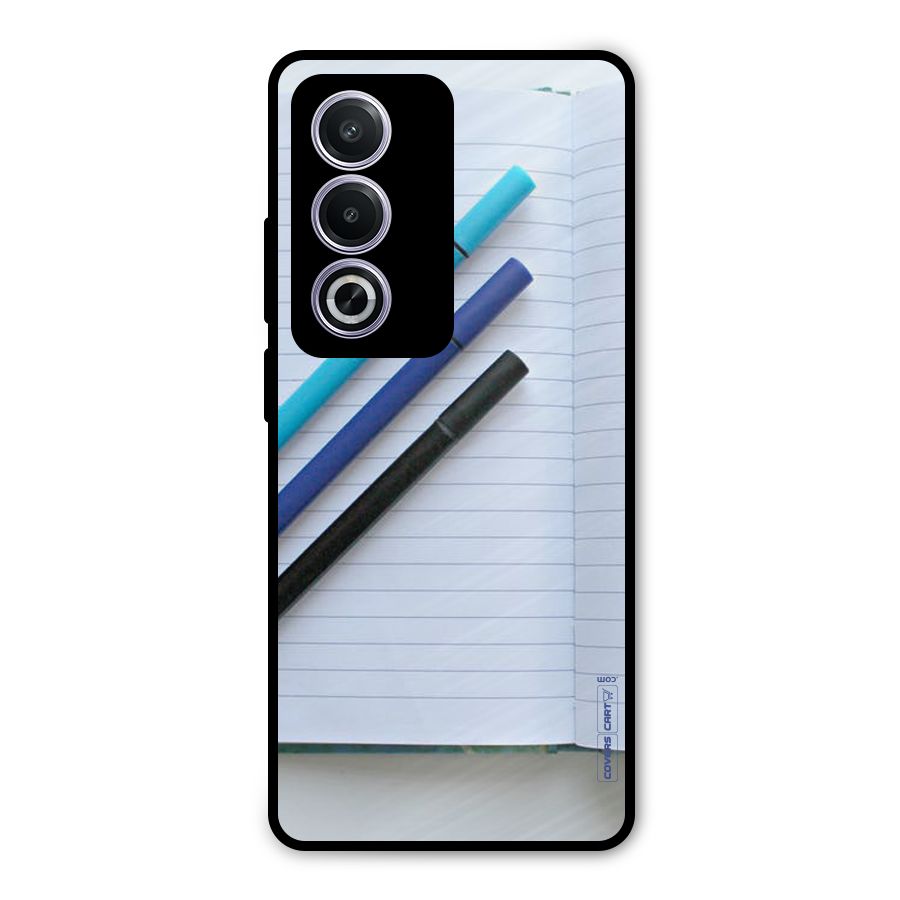 Notebook And Pens Metal Back Case for Oppo K12x