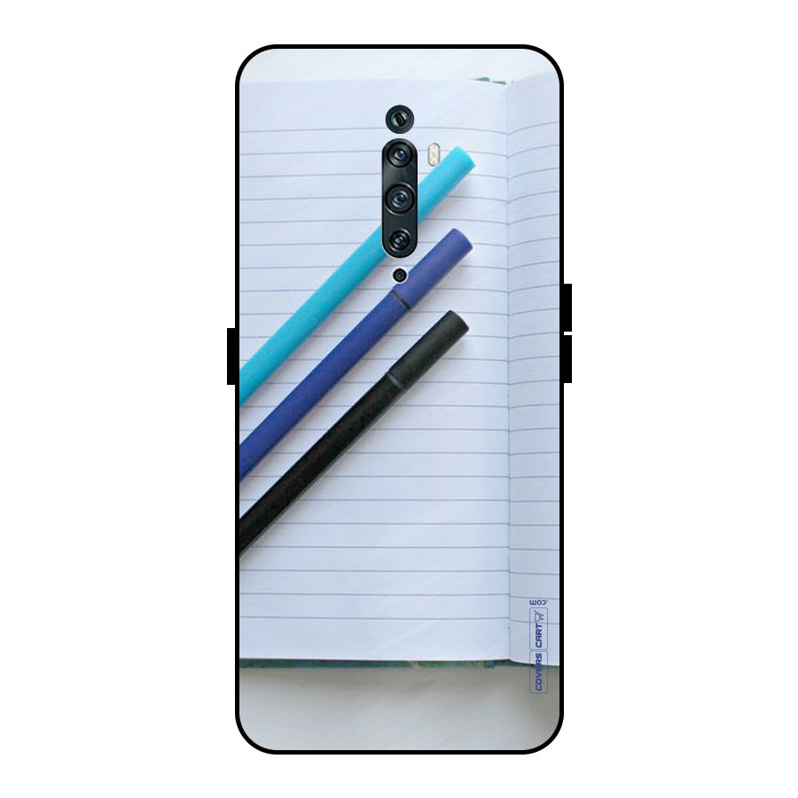 Notebook And Pens Metal Back Case for Oppo Reno2 Z