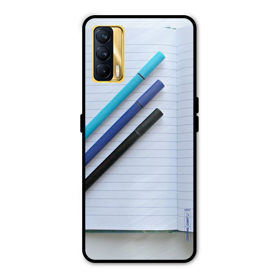 Notebook And Pens Metal Back Case for Realme X7