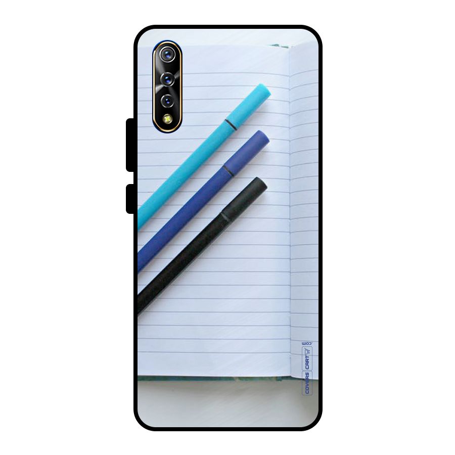 Notebook And Pens Metal Back Case for Vivo S1