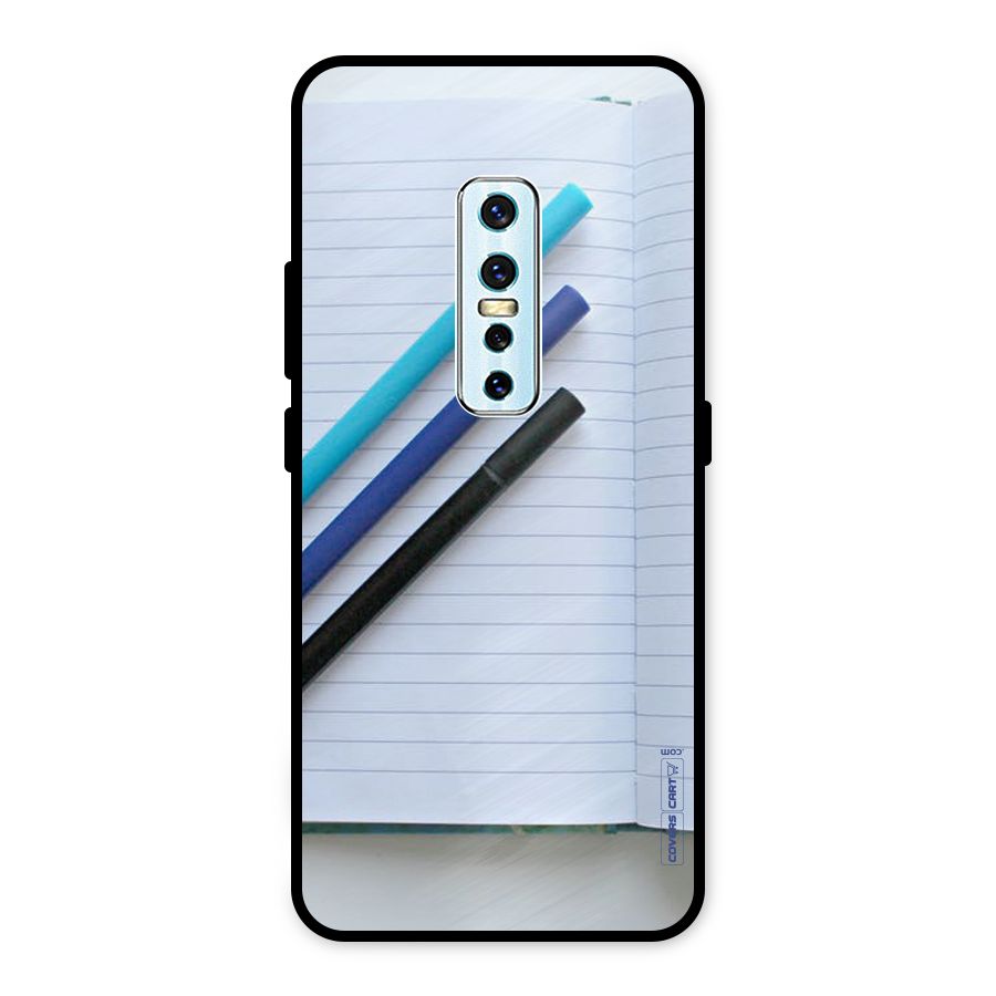 Notebook And Pens Metal Back Case for Vivo V17 Pro